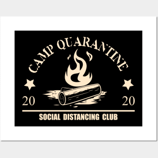 funny camp quarantine social distancing club Posters and Art